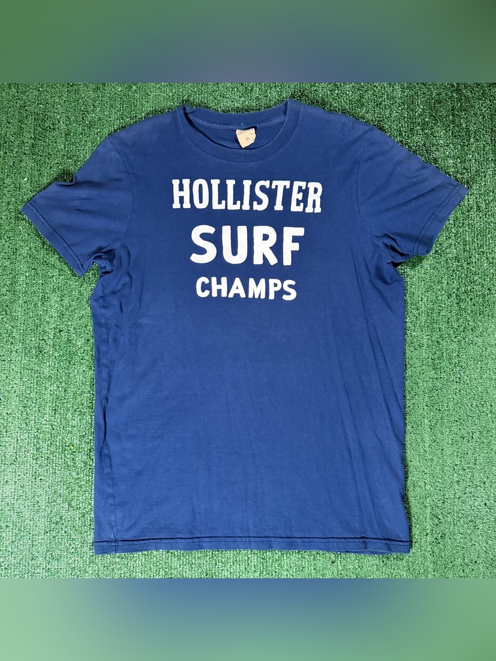 Y2K Hollister Surf Champs T-Shirt Size XL Blue Graphic Tee